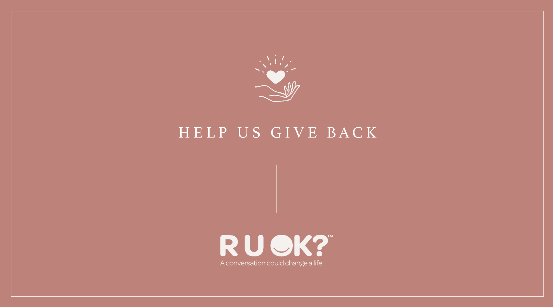 Giving back with R U OK DAY