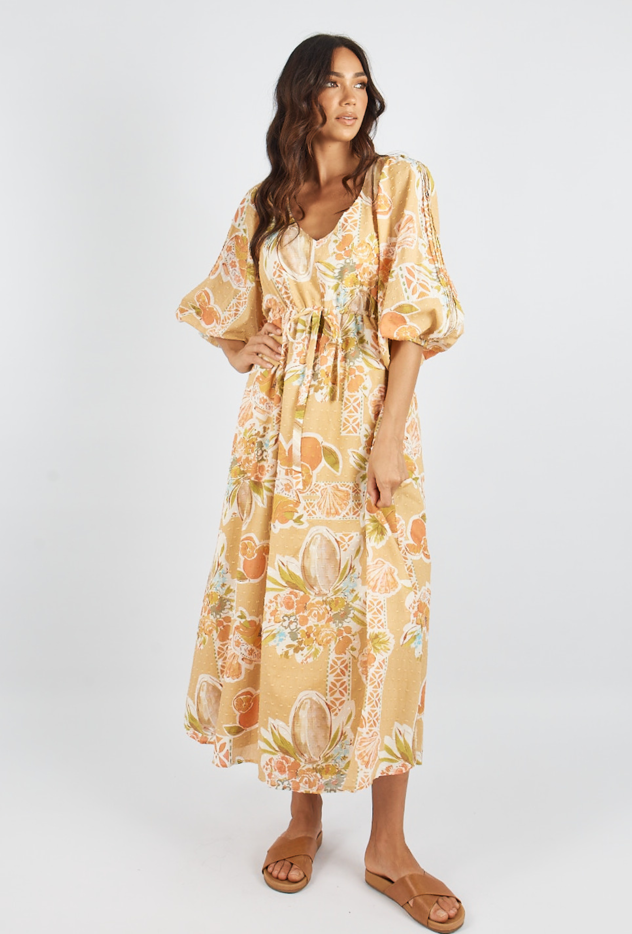 CAMEO MAXI DRESS - TROPICAL PRINT