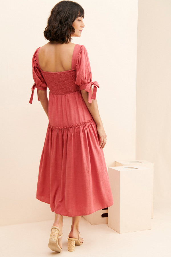 WREN MIDI DRESS - PINK