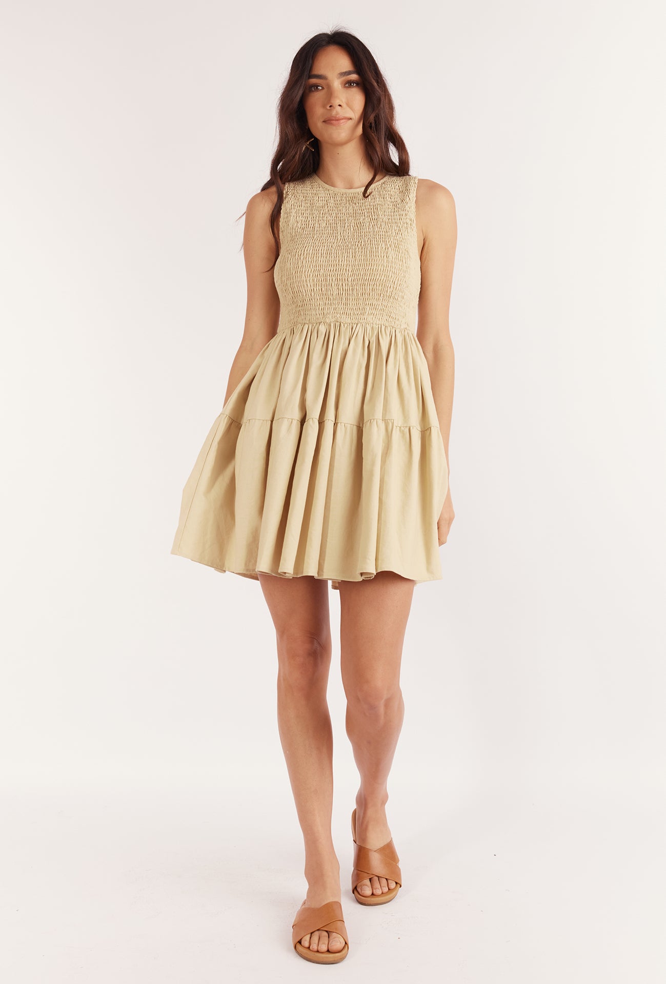 SOLANGE MINI DRESS - SAND