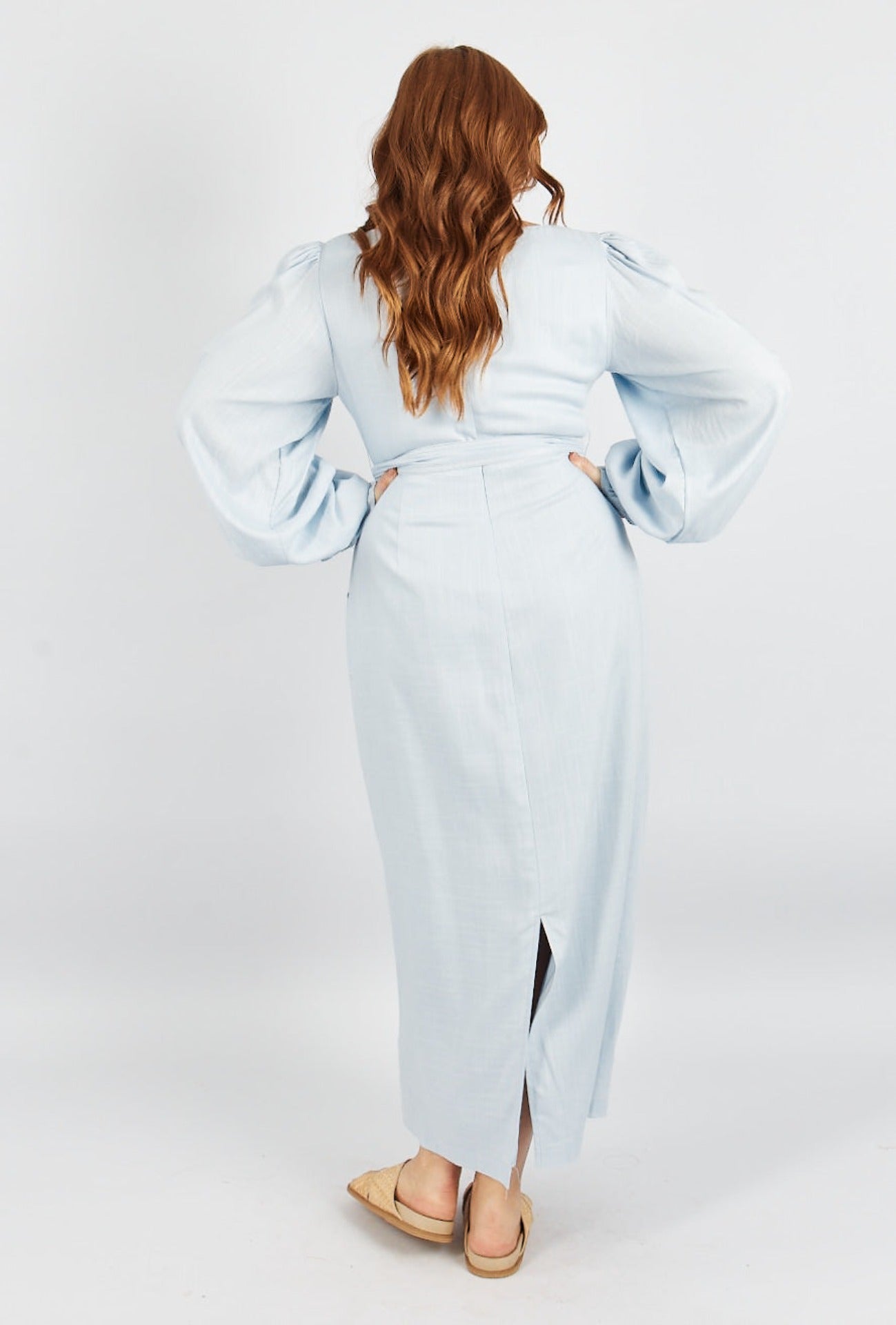 IDALIA MIDI DRESS - BLUE