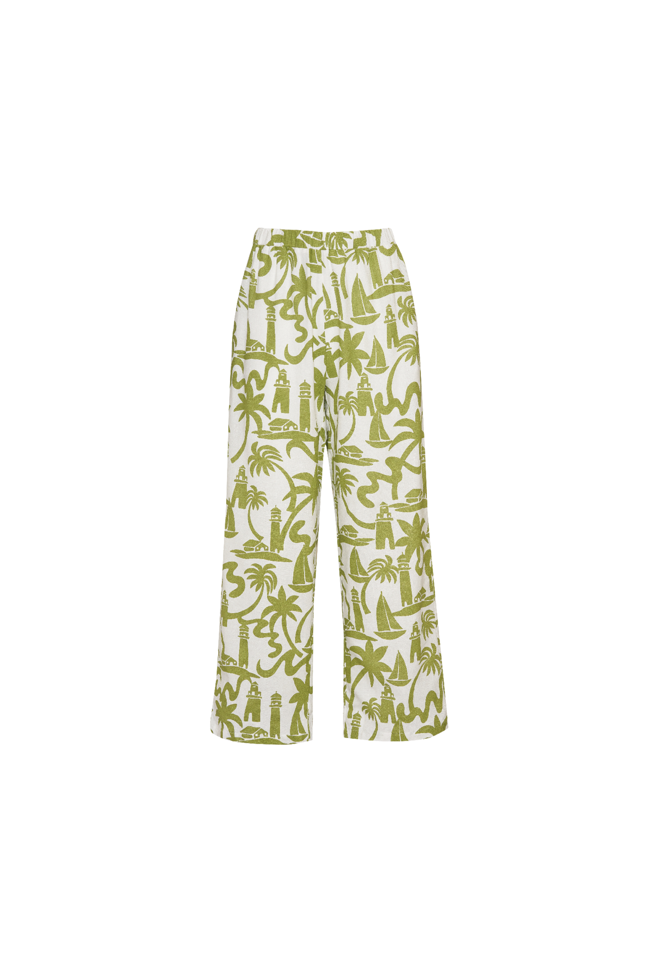 MONET PANTS - LIGHTHOUSE PRINT