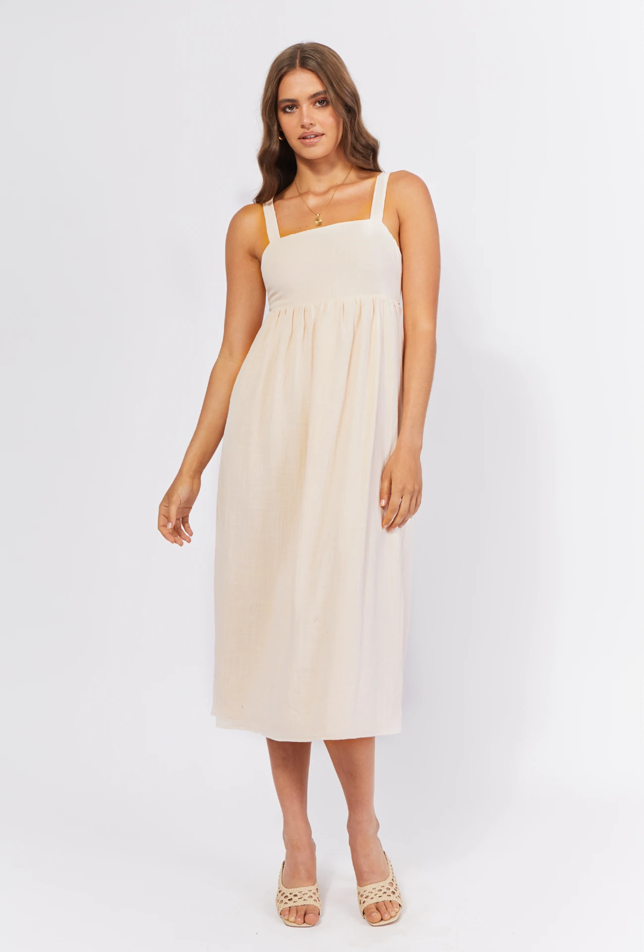 LEXI MIDI DRESS - DUSTY PINK