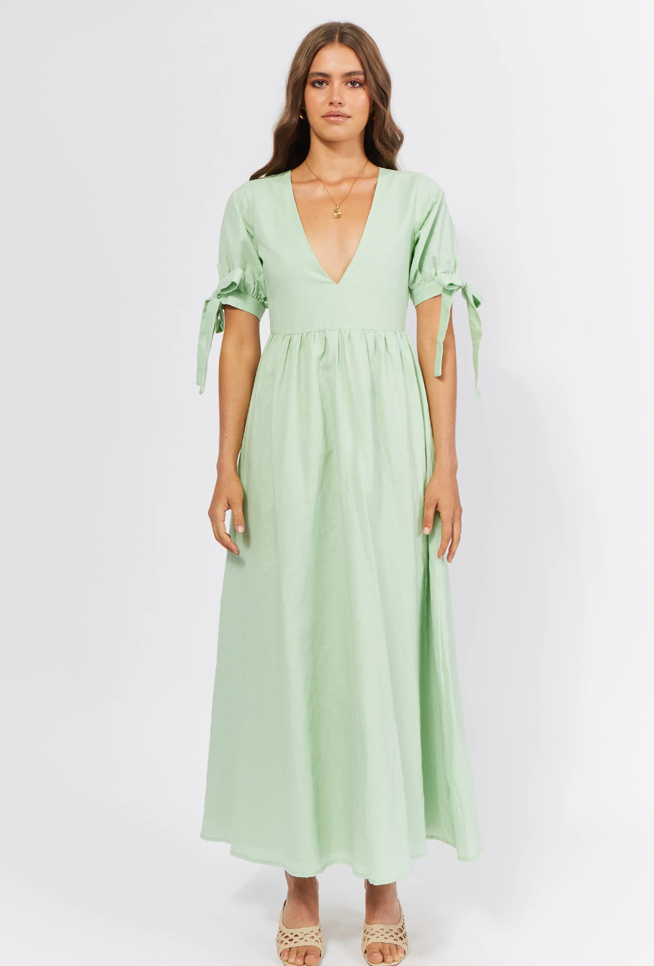 EVELYN MIDI DRESS - GREEN