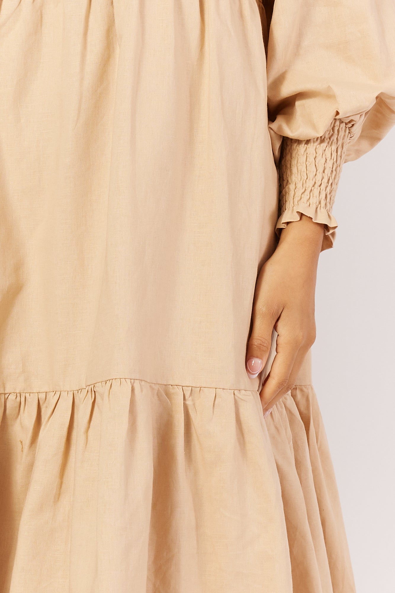 LUCINNE MIDI DRESS - SAND