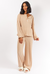 FLEUR PANTS - BEIGE WAFFLE