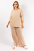 FLEUR PANTS - BEIGE WAFFLE