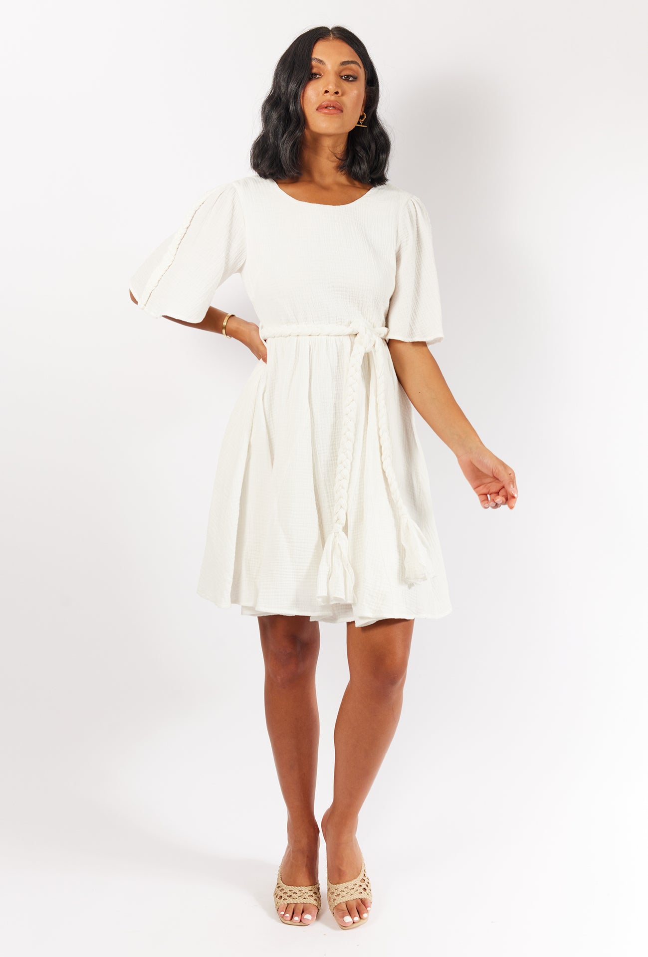 MOIRA MINI DRESS - WHITE