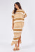 ALINA MIDI SKIRT  - STRIPE PRINT