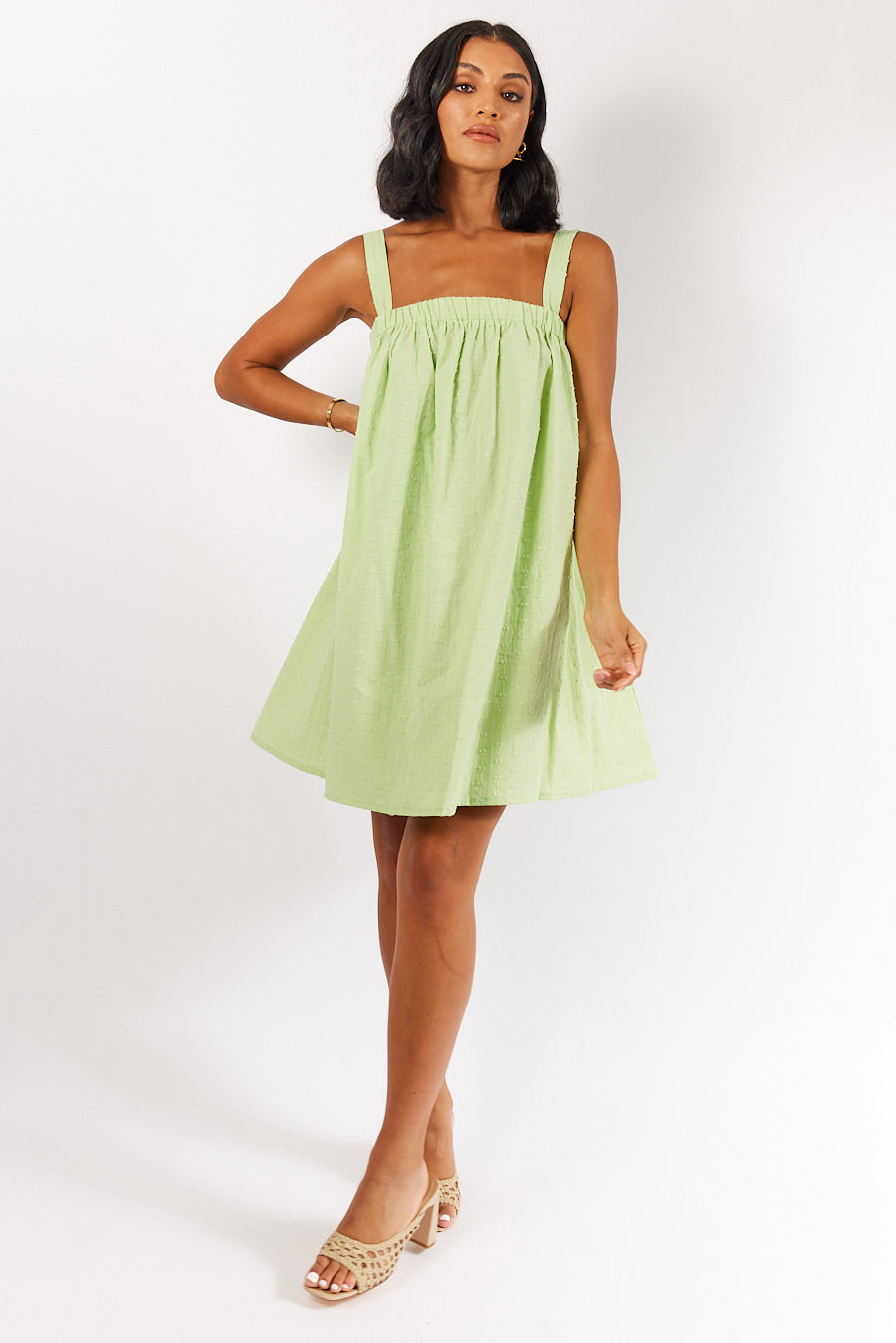 BRONTE MINI DRESS - APPLE GREEN