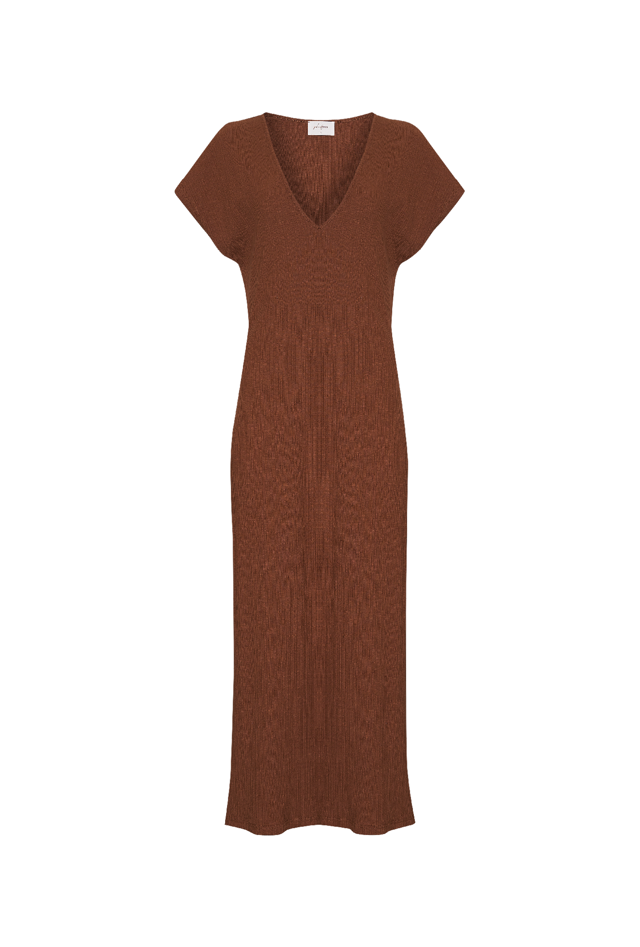 MAKENZIE MIDI DRESS - COFFEE RIBBED